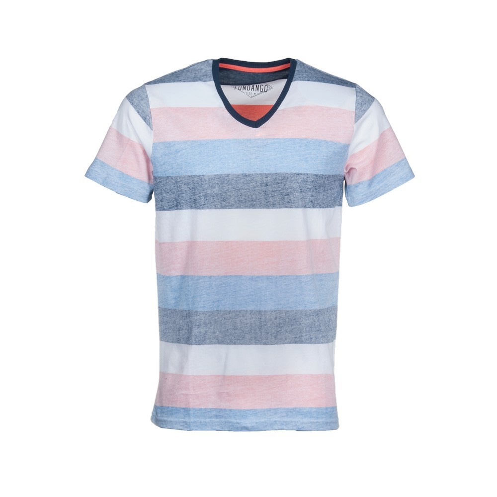 Fundango frfi t-shirt V-Neck T Stripe