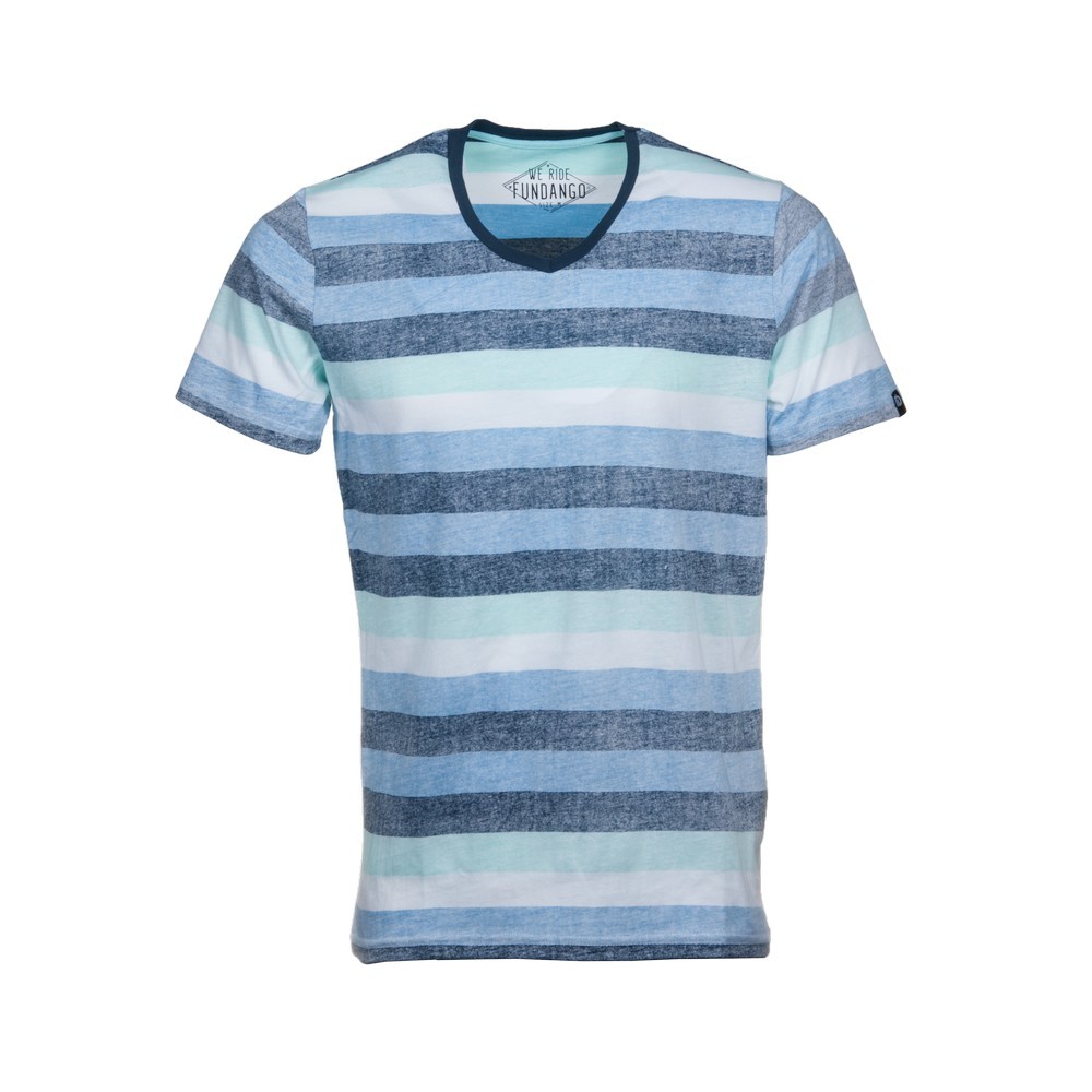 Fundango frfi t-shirt V-Neck T Stripe