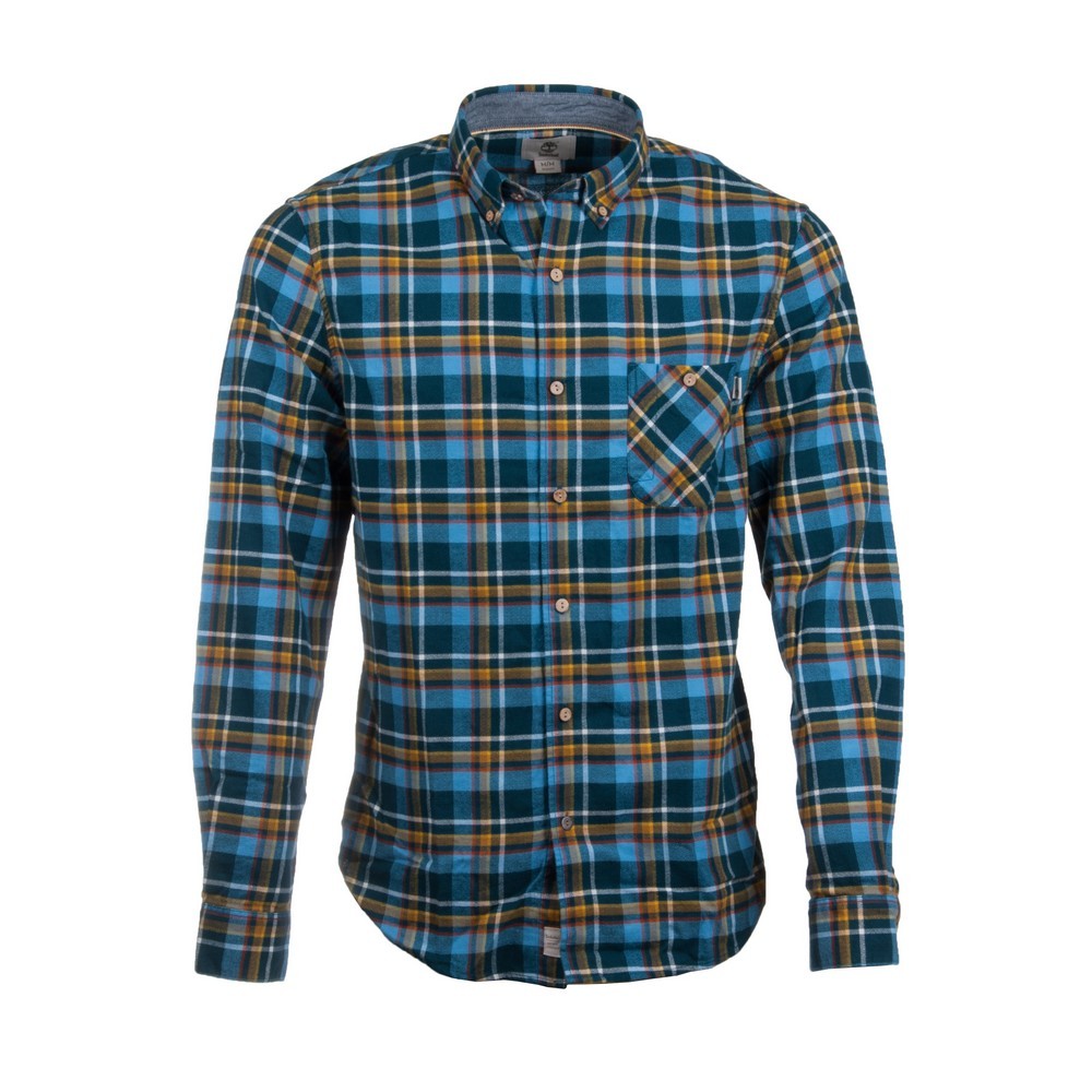 Timberland frfi ing Long Sleeve Flanell Contemporary Plaid Shirt